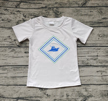 Load image into Gallery viewer, Baby Boys White Ship Short Sleeve Tee Shirts Tops
