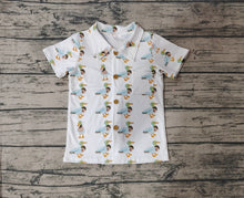 Load image into Gallery viewer, Baby Boys Duck Buttons Short Sleeve Tee Shirts Tops