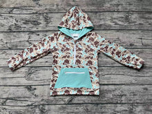 Load image into Gallery viewer, Baby Boys Bright Green Camo Hooded Zip Pocket Fall Pullovers Tops