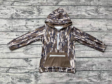 Load image into Gallery viewer, Baby Boys Dark Green Camo Hooded Zip Pocket Fall Pullovers Tops
