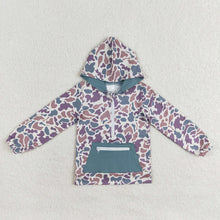 Load image into Gallery viewer, Baby Boys Green Camo Hooded Zip Fall Pullovers Tops