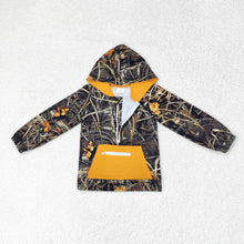 Load image into Gallery viewer, Baby Boys Mustard Camo Hooded Zip Fall Pullovers Tops