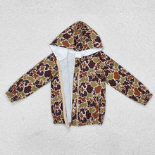 Load image into Gallery viewer, Baby Boys Camo Hunting Hooded Long Sleeve Zip Jackets Tops