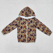 Load image into Gallery viewer, Baby Boys Camo Hunting Hooded Long Sleeve Zip Jackets Tops