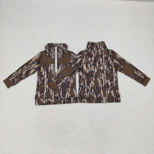 Load image into Gallery viewer, Baby Boys Fall Camo Bottomland Long Sleeve Zip Pullovers Tops