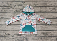 Load image into Gallery viewer, Baby Boys Western Horse Hooded Long Sleeve Tops