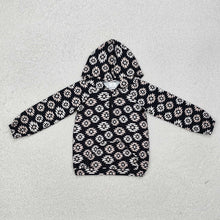 Load image into Gallery viewer, Baby Boys Western Black Aztec Hooded Long Sleeve Tops