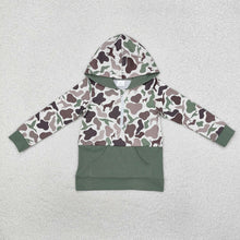 Load image into Gallery viewer, Baby Boys Dogs Hunting Camouflage Hooded Pocket Tops