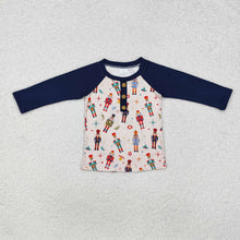 Load image into Gallery viewer, Baby Boys Christmas Soldier Long Sleeve Raglan Tops