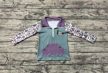 Load image into Gallery viewer, Baby Boys Light Green Camo Zip Duck Hunting Pullovers Tops