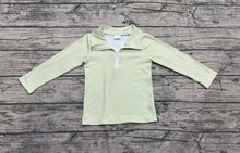 Load image into Gallery viewer, Baby Boys Green Stripes Zip Shirt Pullovers Tops