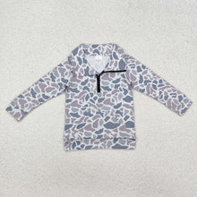Load image into Gallery viewer, Baby Boys Grey Camo Zip Pocket Pullovers Tops
