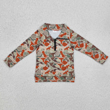 Load image into Gallery viewer, Baby Boys Camo Longhorn Long Sleeve Zip Pullovers Tops