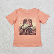 Load image into Gallery viewer, Baby Boys Orange Dog Duck Hunting Tee Shirts Tops