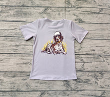 Load image into Gallery viewer, Baby Boys Grey Dog Short Sleeve Tee Shirts Tops