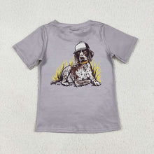 Load image into Gallery viewer, Baby Boys Grey Dog Short Sleeve Tee Shirts Tops
