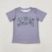 Load image into Gallery viewer, Baby Boys Grey Mama's Boy Camouflage Short Sleeve Tee Shirts Tops