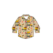 Load image into Gallery viewer, Baby Boys Christmas Hats Excavators Button Shirts Top