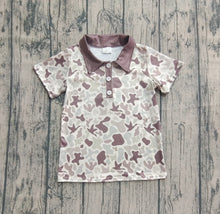 Load image into Gallery viewer, Baby Boys Short Sleeves Khaki Ducks Camo Button Polo Shirts Tops