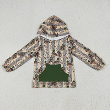 Load image into Gallery viewer, Baby Boys Long Sleeves Ducks Stripe Pocket Hoodies Tops