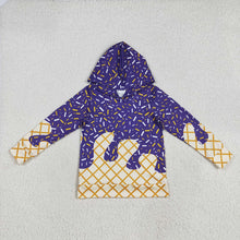 Load image into Gallery viewer, Baby Boys Purple Sprinkles Drips Team Hoodies Tops