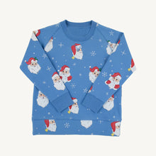 Load image into Gallery viewer, Baby Boys Blue Santa Snowflake Christmas Shirts Top