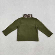 Load image into Gallery viewer, Baby Boys Olive Camo Southern Zipper Pullover Top
