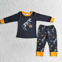 Load image into Gallery viewer, Baby boys Halloween dinosaur pajamas pants clothes
