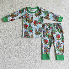 Load image into Gallery viewer, baby boys christmas cartoon dogs pajamas pants sets