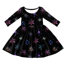 Load image into Gallery viewer, Baby girls snow flake dresses