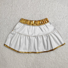 Load image into Gallery viewer, 3 Colors Sibling Baby Girls Leather Metallic Skirts Bottoms