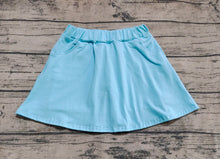 Load image into Gallery viewer, Baby Girls Aqua Pocket Cotton Skorts Skirts