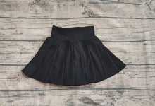 Load image into Gallery viewer, Baby Girls Black Yoga Active Wear Pleated Skirts