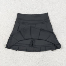 Load image into Gallery viewer, Baby Girls Black Yoga Active Wear Pleated Skirts