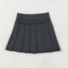 Load image into Gallery viewer, Baby Girls Black Yoga Active Wear Pleated Skirts