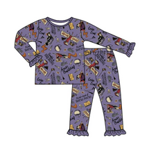 Load image into Gallery viewer, Baby girls Halloween witch pajamas pants clothes sets