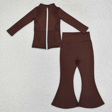 Load image into Gallery viewer, 8 Colors Sibling Baby Girls Yoga Active Wear Jackets Pants 2pcs Work Outfits Sets