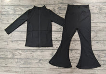 Load image into Gallery viewer, Baby Girls Black Active Wear Jackets Pants 2pcs Clothes Sets