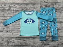 Load image into Gallery viewer, Baby Girls Blue Face Outside Cartoon Top Pants Pajamas Clothes Sets
