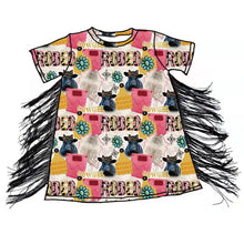 Load image into Gallery viewer, Baby girls western pink rodeo tassel dresses