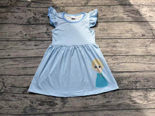 Load image into Gallery viewer, Baby Girls Aqua Princess Flutter Sleeve Knee Length Dresses