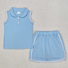 Load image into Gallery viewer, Baby Girls Aqua Pullover Top Sports Shorts Clothes Sets