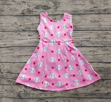 Load image into Gallery viewer, Baby Girls Baseball Stars Yoga Active Wear Skort Knee Length Dresses
