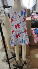 Load image into Gallery viewer, Baby Girls Baseball 4th Of July Yoga Active Wear Skort Knee Length Dresses