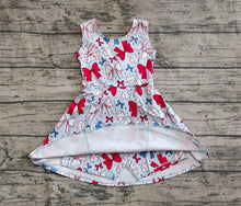 Load image into Gallery viewer, Baby Girls Baseball 4th Of July Yoga Active Wear Skort Knee Length Dresses