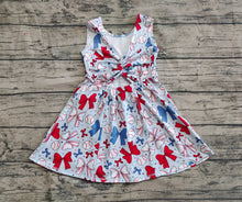 Load image into Gallery viewer, Baby Girls Baseball 4th Of July Yoga Active Wear Skort Knee Length Dresses