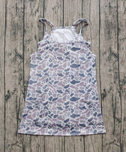 Load image into Gallery viewer, Adult Women Strap Gray Camo Pockets Yoga Shorts Dresses