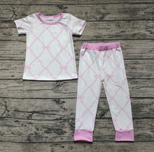Load image into Gallery viewer, Baby Girls Bamboo Pink Bows Shirt Pants Pajamas Clothes Sets