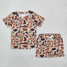 Load image into Gallery viewer, Baby Boys Khaki Camouflage Shirt Shorts Outfits Clothes Sets
