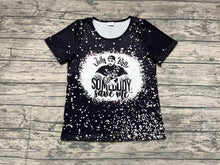 Load image into Gallery viewer, Adult Women Somebody Save Me Black Short Sleeve Tee Shirts Tops